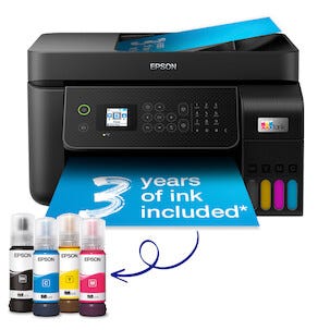 Epson Ecotank ET-4800 Tulostin, jossa faksi, skanneri ja LCD-näyttö