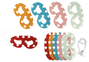 Partymaske, prikkete, 10-pakning