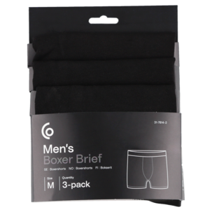 Boxershorts herr bomull, 3-pack, flera storlekar