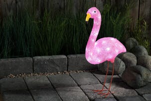Solcellebelysning flamingo