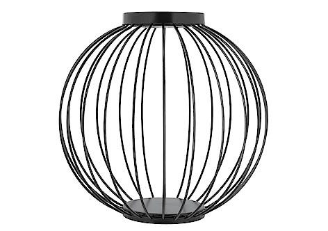 Solcellelampe svart metall, 36 cm