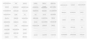 Etiketter till burkar, kryddor och torrförvaring