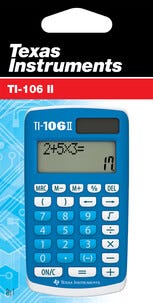 Texas Instruments TI-106 II Solar enkel kalkulator
