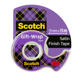 Scotch Giftwrap teipholder med matt teip, 19 mm x 15 m