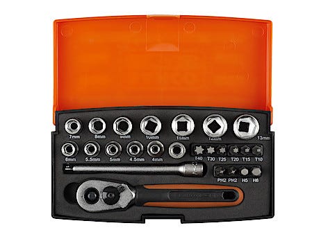 Hylsnyckelsats 1/4" Bahco