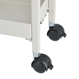 Smal trillevogn med 4 hylleplater