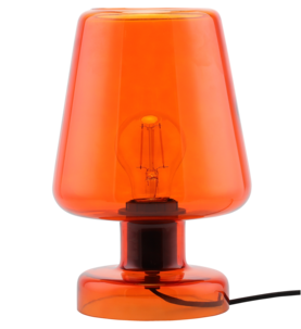 Märta liten bordslampa glas retro orange 25 cm, Northlight