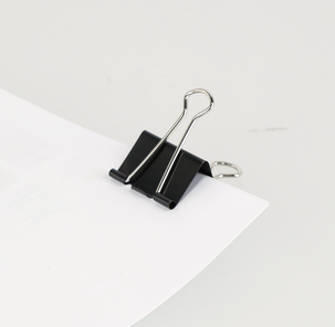 Stora pappersklämmor metall svart 41 mm 24-pack