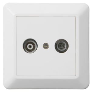 Elko RS antenneuttak for innfelt montering, Nordic renhvit