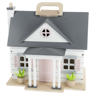 Dockhus trä, öppningsbart med bärhandtag, från 3 år