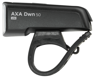 AXA Dwn 50 cykellampa fram USB, 50 lux, 70 m