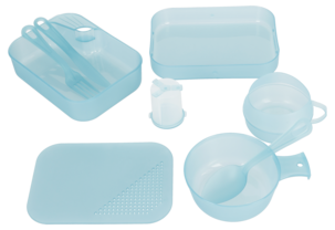 Campingset plast, 9 delar