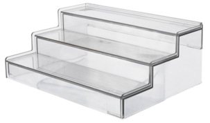 Hylle med 3 hylleplater, plast, utvidbar fra 30,5 til 57,5 cm