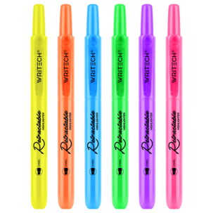 Överstrykningspenna med klickfunktion, 6-pack