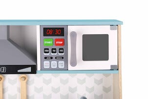 Leikkikeittiö puuta, valo- ja äänitehosteita, yli 3-vuotiaille