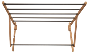 Aurora tørkestativ vegg tre og metall, sammenleggbart