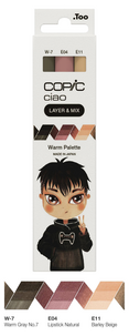 Copic Ciao Layer & Mix, pennor Warm Palette, 3-pack