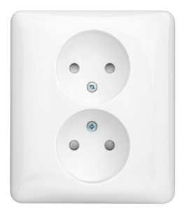 Schneider Exxact 2-vägs infällt vägguttag, 1-pack