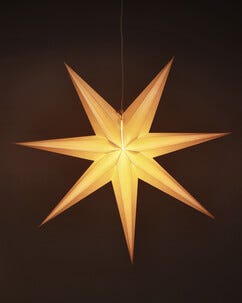 Northlight stor adventsstjärna papper, vit, 60 cm