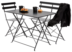 Hopfällbart bord, utemöbler metall