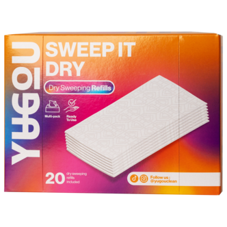 Yugou Sweep It Dry tørrmopper til Yugou gulvmopp, 20-pakning