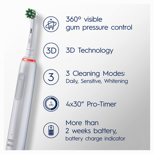 Oral-B PRO3 3900N elektrisk tannbørste, 2-pakning