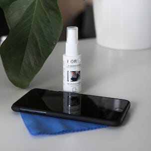 North Näytön puhdistuaine ja puhdistusliina puhelimelle, 2 x 30 ml