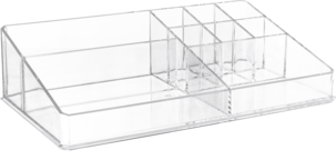 Meikkiteline kirkasta muovia