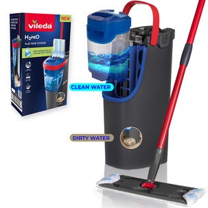 Vileda H2Pro Flat Mop-system sett med bøtte og mopp