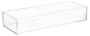 Stabelbar boks i gjennomsiktig plast