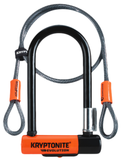 Kryptonite Evolution Mini 7, bygellås med vajer
