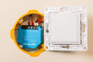 Shelly 1L Gen3 smart wifi-relé uten nulleder