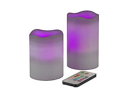 LED Colour kubbelys 2-pack