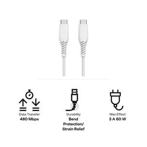 USB C kabel 1m USB C til USB C Clas Ohlson