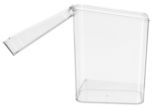 Kahvipurkki kirkasta muovia