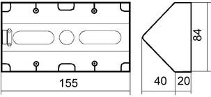 Elko RS 3-veis utenpåliggende stikkontakt til hjørne