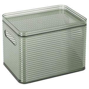 Pinottava säilytyslaatikko, kansi, läpinäkyvä vihreä