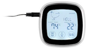 Digital stektermometer med LCD-display och timer