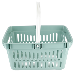 Handlekurv i plast, med håndtak, 48 x 33 x 25 cm