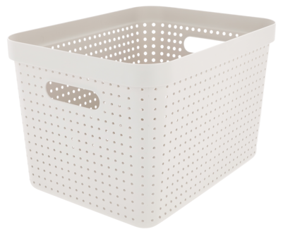 Förvaringskorg Neat beige, återvunnen plast