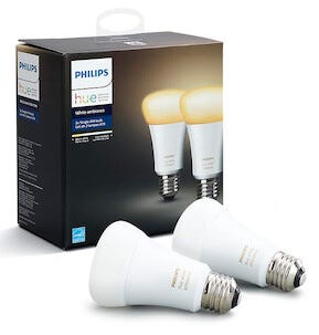 Philips Hue Ambiance LED-pære 9,5 W E27, 2-pack