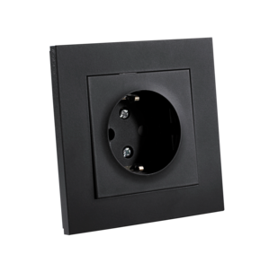 Elko Plus 1-vägs infällt vägguttag, jordat med petskydd