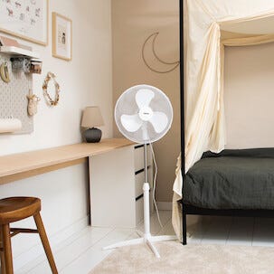 Tristar VE-5755 golvfläkt, justerbar höjd 85-115 cm