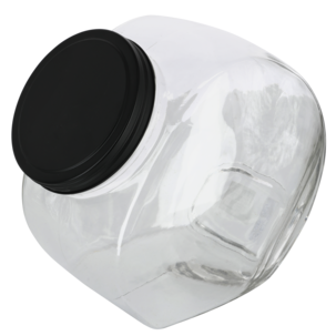 Stor glasskrukke med skrulokk, vinklet, 3,8 l