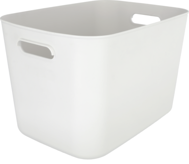 Serenity förvaringslåda i plast utan lock, vit