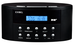 DAB+/FM-klockradio Exibel