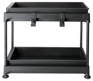 Liten förvaringshylla med 2 lådor, 38,5 x 21,5 x 31 cm