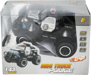 Radio-ohjattava poliisiauto Mini Truck Police Gear4Play 1:43