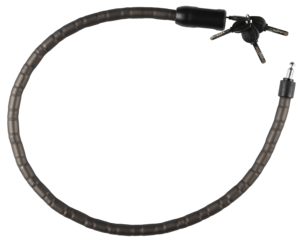 Nøkkellås for sykkel og moped med 4 nøkler, svart, 18 mm 1 m