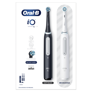 Oral-B iO 4 Black and White Sähköhammasharja, 2 kpl